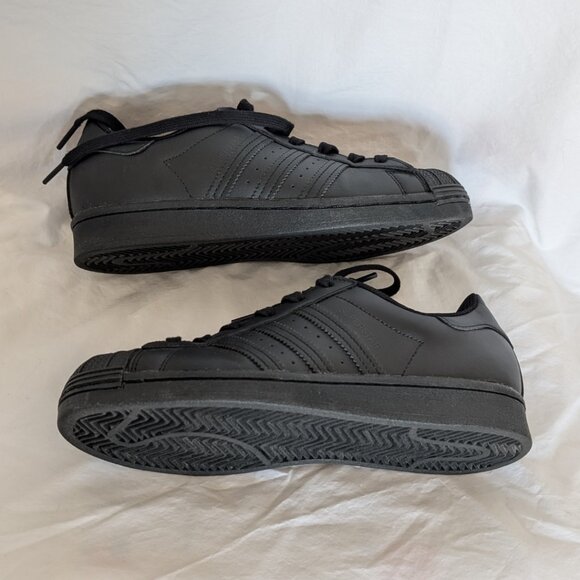 ADIDAS Superstar All Black Unisex Size 6 - Picture 6 of 8